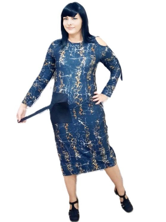 Фото Женская одежда, -Платья и сарафаны Трикотажное платье премиум качества MAX EXPROMT 46 размер                    