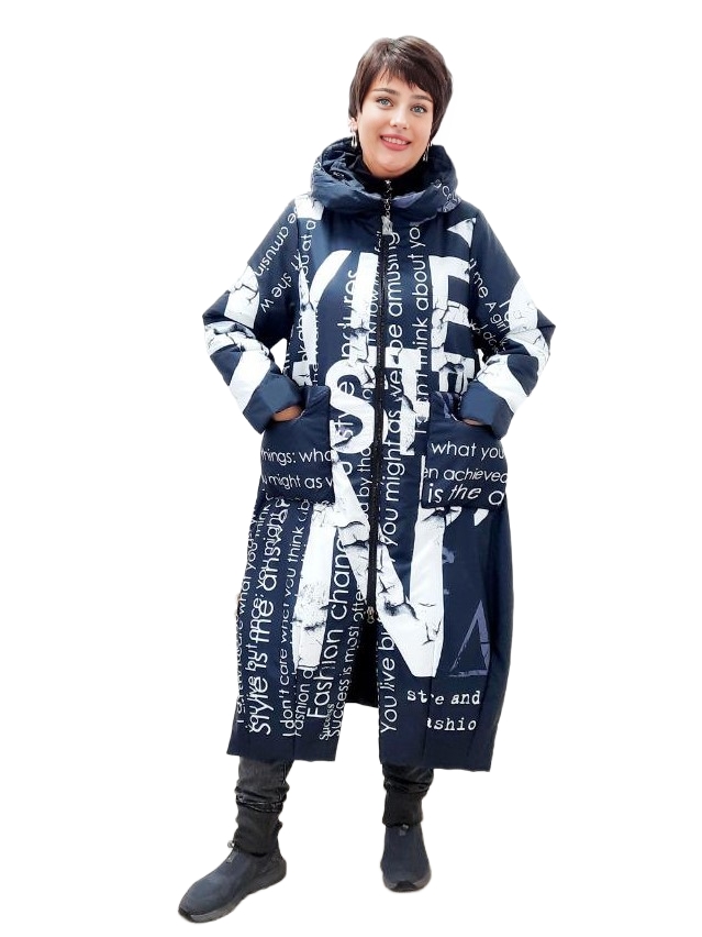 Фото Женская одежда, Верхняя одежда, -Зима, -Межсезонье Элегантное пальто Hugo Sunland с буквенным принтом