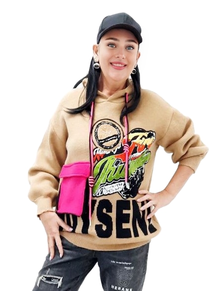 Фото Женская одежда, -Свитера, Джемперы, Пуловеры Тёплый трикотажный джемпер Yakov Fashion