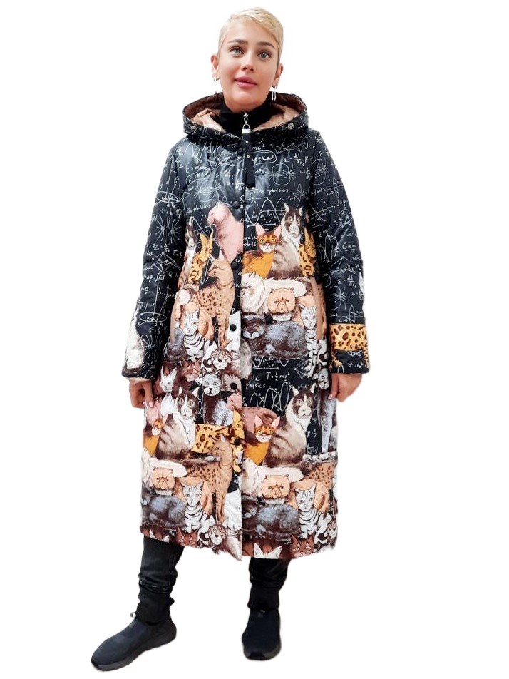 Фото Женская одежда, Верхняя одежда, -Зима, -Межсезонье Пальто Hugo Sunland Озорные Котики