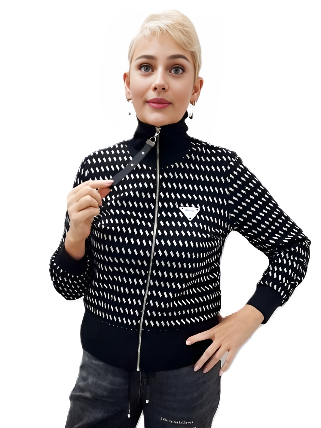 Фото Женская одежда, -Свитера, Джемперы, Пуловеры Свитер на молнии Gertie