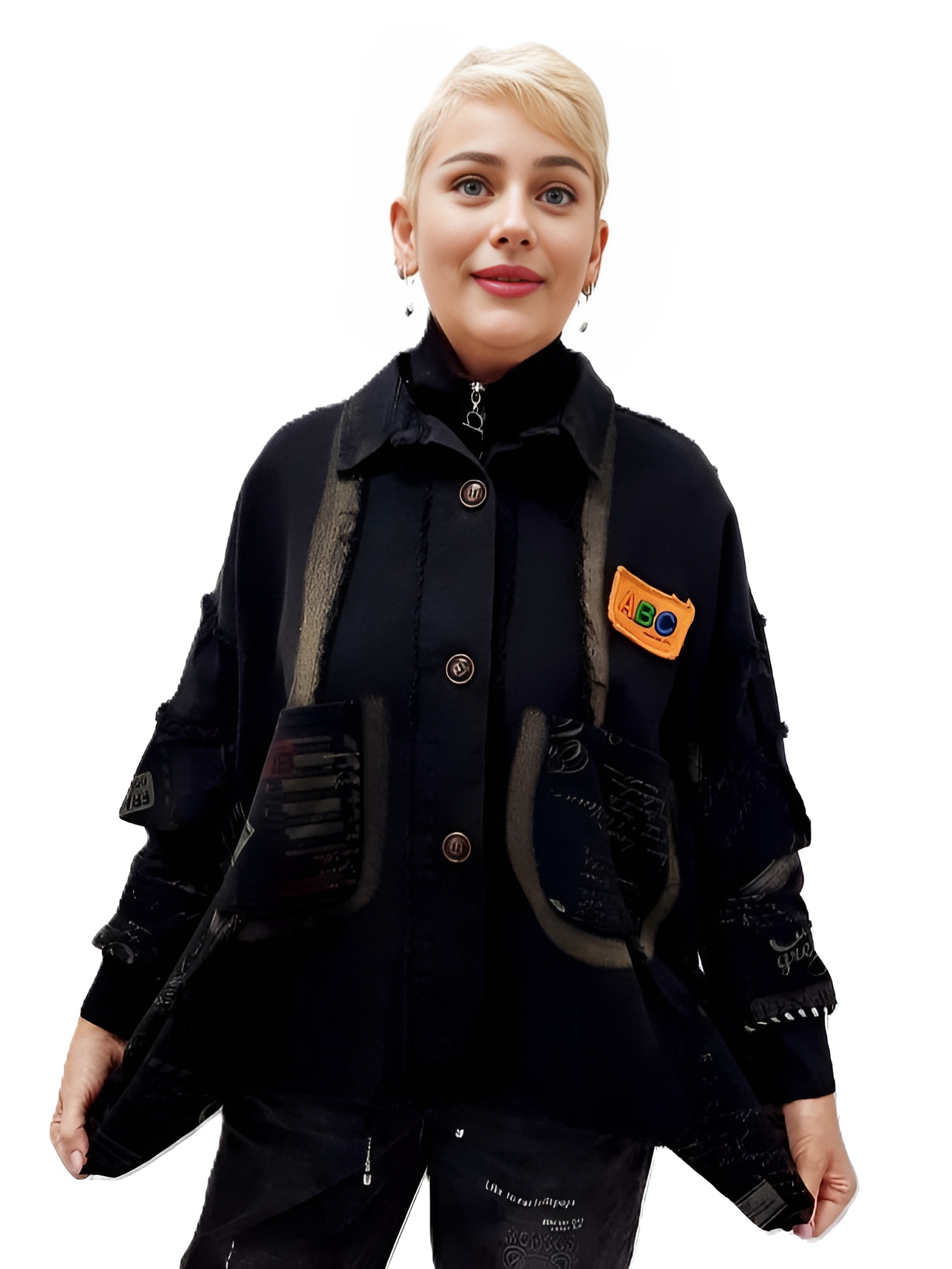 Фото Женская одежда, Верхняя одежда, -Межсезонье Джинсовая куртка SHISENEHAI 48-52 размер