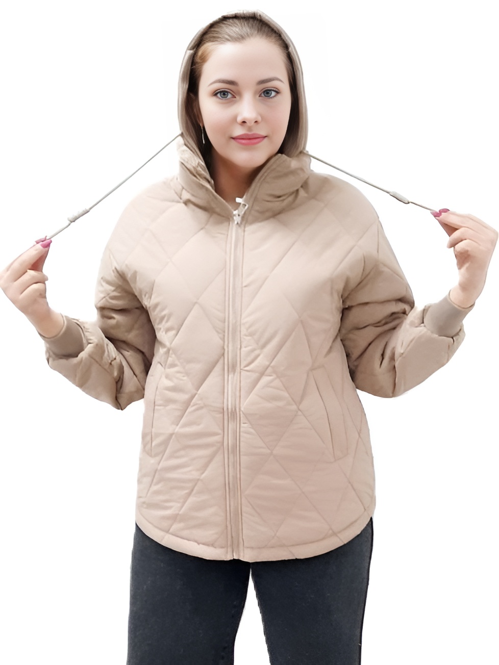 Фото Женская одежда, Верхняя одежда, -Межсезонье Куртка весна-осень ХАНГТИНЬ бежевая