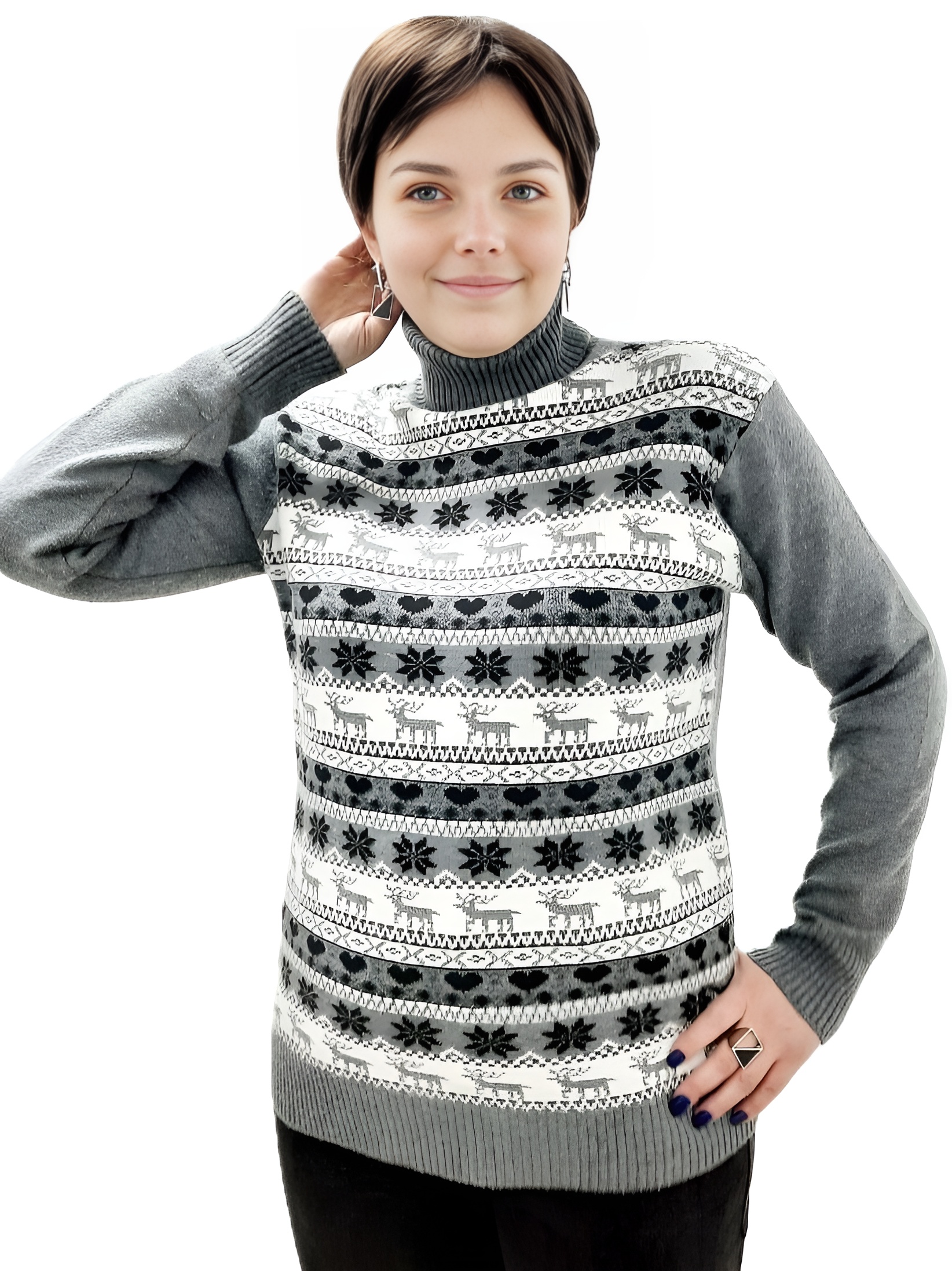 Фото Женская одежда, -Свитера, Джемперы, Пуловеры Свитер MEIFEN 48-52 размер