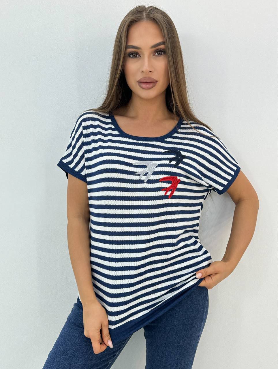 Фото Женская одежда, -Футболки, Туники Летний трикотажный джемпер Gertie