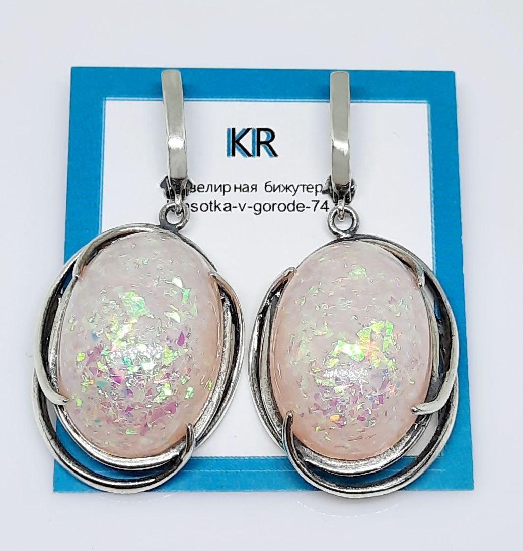 Фото ---Серебро Серьги Rowengy Q