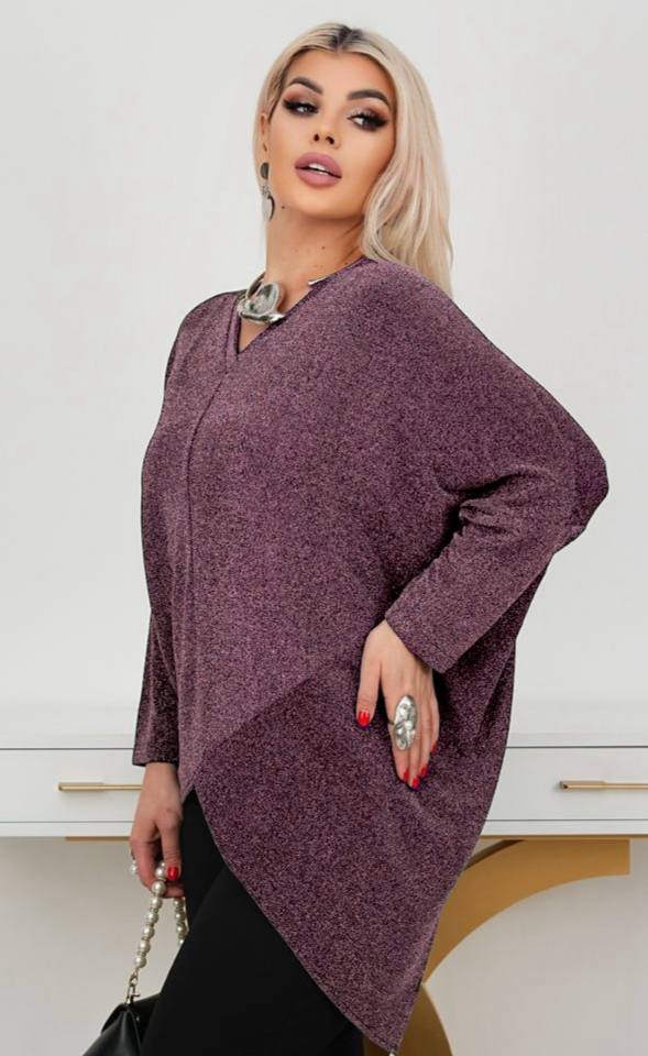 Фото Женская одежда, -Нарядная одежда, -Футболки, Туники Нарядная трикотажная туника Валерия 48 размер