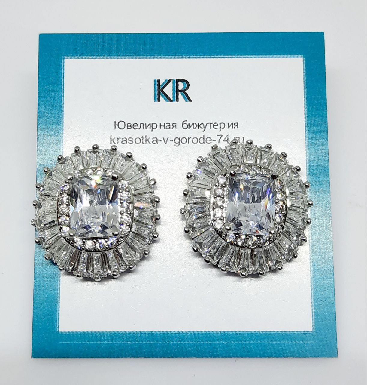 Фото ---Серебро Серьги Joxy Cristal