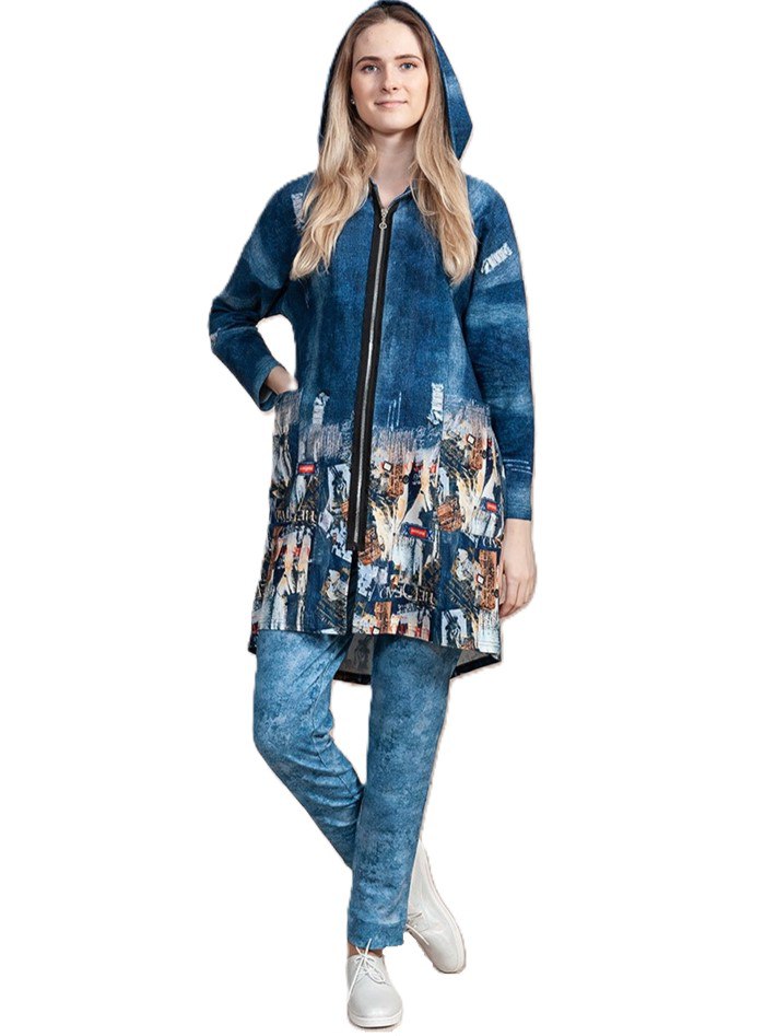 Фото Женская одежда, -Толстовки, худи, свитшоты Удлиненный кардиган MAX EXPROMT 54 размер